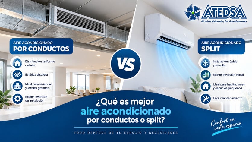 ¿Qué es mejor aire acondicionado por conductos o split?