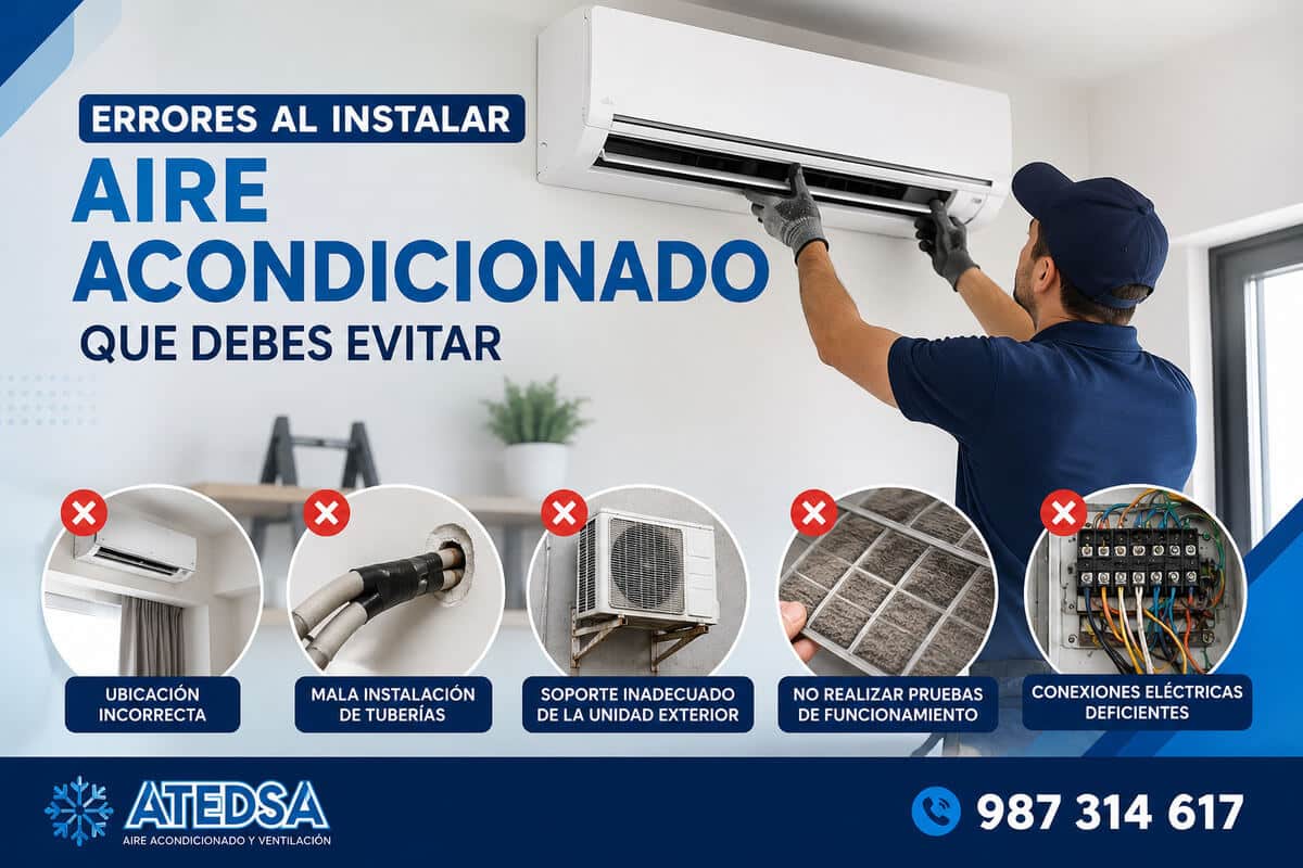 Errores al instalar aire acondicionado que debes evitar